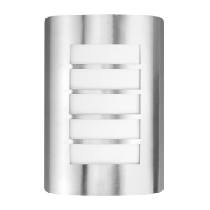 Bell 10432 - Luna Stainless Steel Wall Light - IP54, ES/E27, Louvred Luna Stainless Steel Exterior Wall Light Bell - The Lamp Company