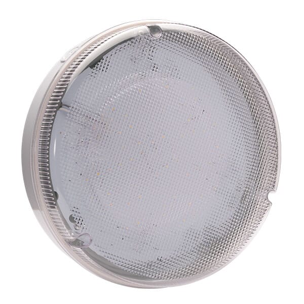 Bell 010832 - 14W Utilita LED Bulkhead, Round Emergency - White w/Clear Bezel