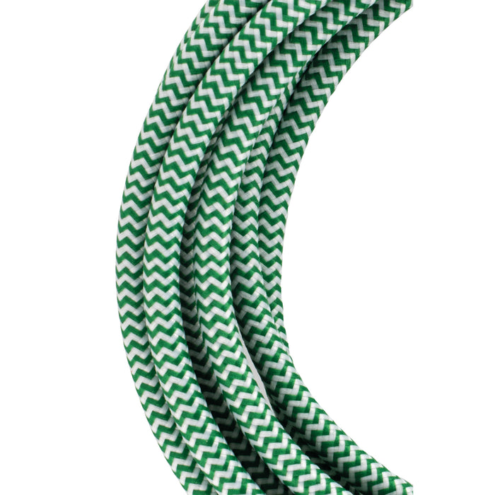 Bailey 139687 - Textile Cable 2C Green/White 3m