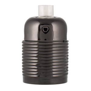 Bailey 139697 - Lampholder Metal Screw E27 Black Bailey Bailey - The Lamp Company
