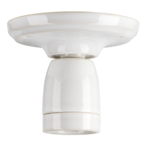 Bailey - 140307 - Ceiling / Wall Lamp Porcelain S E27 White Light Bulbs Bailey - The Lamp Company