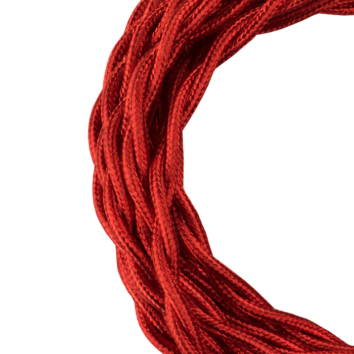 Bailey - 140310 - Textile Cable Twisted 2C 3M Metallic Red