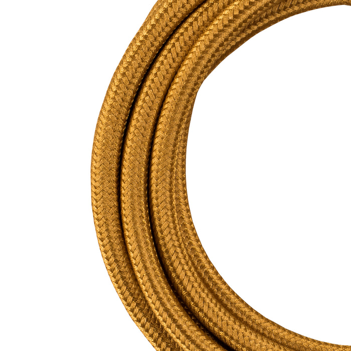 Bailey - 140311 - Textile Cable 2C 3M Metallic Gold
