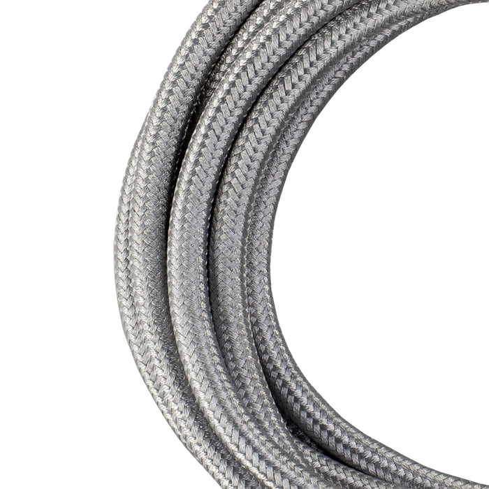 Bailey - 140312 - Textile Cable 2C 3M Metallic Silver
