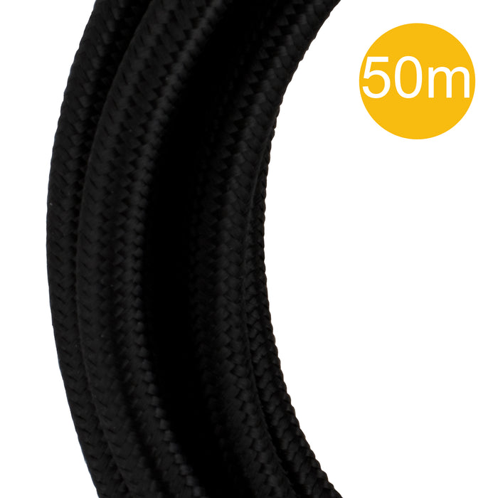 Bailey - 140317 - Textile Cable 2C 50M Black