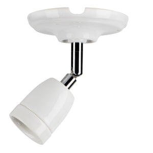 Bailey - 140321 - Ceiling / Wall Lamp Porcelain L E27 White Light Bulbs Bailey - The Lamp Company