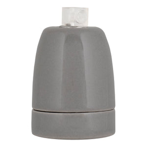 Bailey - 140322 - Lampholder Porcelain E27 Grey Light Bulbs Bailey - The Lamp Company