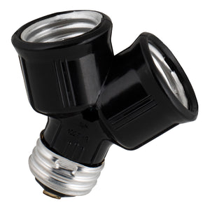 Bailey - 140332 - Lampholder/Splitter E27 to 2xE27 Black Light Bulbs Bailey - The Lamp Company