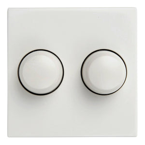 Bailey 140357 - Tradim 05811 Cover+buttons (duo) Schneider White Bailey Bailey - The Lamp Company
