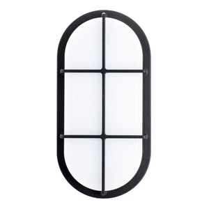 Bailey - 140801 - LED Bulkhead Slim 20W 1350lm 4000K IK10 Oval Black Light Bulbs Bailey - The Lamp Company