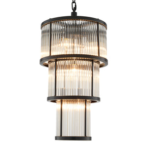 Bailey 140878 - Chandelier Lancaster Zinc Clear Bailey Bailey - The Lamp Company