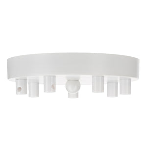 Bailey - 140919 - Ceiling Cup Metal White Multi-Cord 7 Light Bulbs Bailey - The Lamp Company