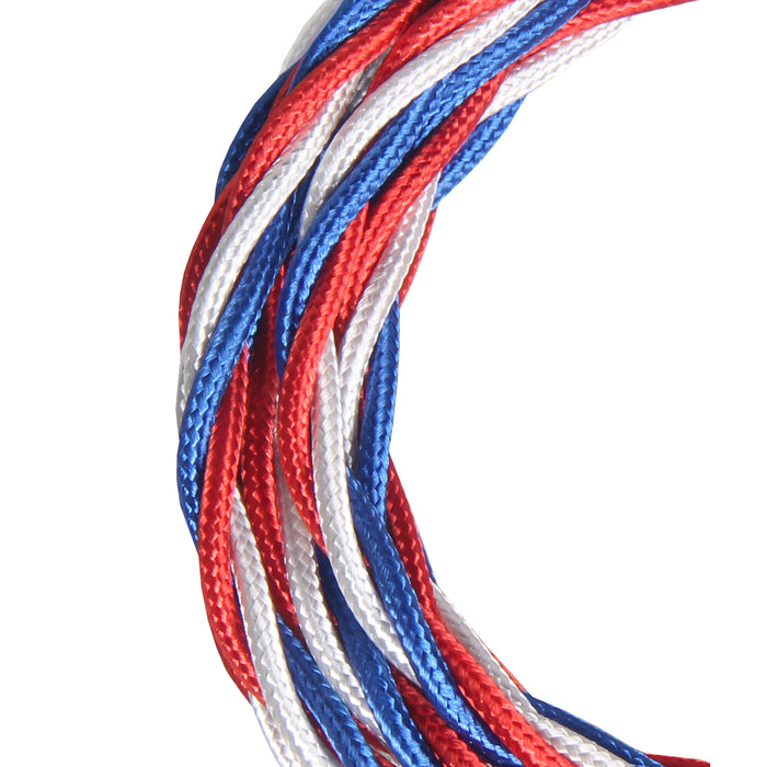 Bailey - 141099 - Textile Cable Twisted 3C 3M Shiny Blue/White/Red