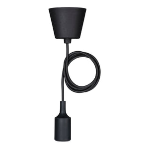 Bailey - 141580 - Silicone Pendant E27 Black 1.5M Light Bulbs Bailey - The Lamp Company