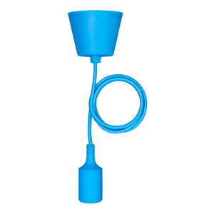 Bailey - 141585 - Silicone Pendant E27 Blue 1.5M Light Bulbs Bailey - The Lamp Company