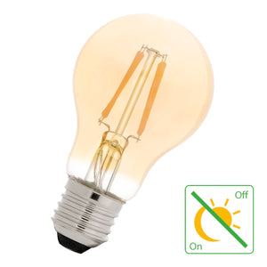 Bailey - 141865 - LED FIL Night Sensor A60 E27 4W (29W) 300lm 822 Gold Light Bulbs Bailey - The Lamp Company