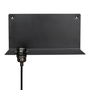 Bailey - 141935 - Wall Ledge Metal E27 Black Light Bulbs Bailey - The Lamp Company