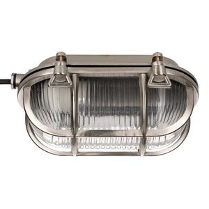 Bailey - 141965 - Bulkhead AHOI E27 Alu Nickel Oval IP64 Light Bulbs Bailey - The Lamp Company