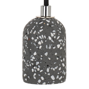 Bailey - 142539 - Pendant E27 Terrazzo D-Grey 1.5M 2C Black Light Bulbs Bailey - The Lamp Company