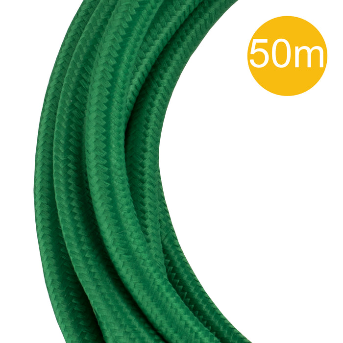 Bailey 142554 - Textile Cable 2C Dark Green 50M Roll