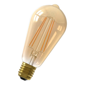 Bailey 142739 - LED Filament ST64 E27 240V 6W 2100K Gold Dimm Bailey Bailey - The Lamp Company