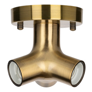 Bailey - 144875 - Ceiling / Wall Lamp Metal Trio E27 Bronze Antique Light Bulbs Bailey - The Lamp Company