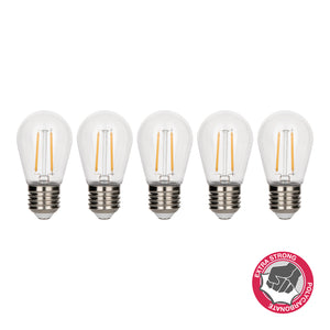 Bailey - 144946 - EcoPack 5pcs LED FIL Safe ST45 E27 2W (21W) 200lm 827 PC Cle Light Bulbs Bailey - The Lamp Company