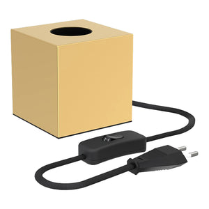 Bailey - 145197 - Table Lamp Square E27 Gold Light Bulbs Calex - The Lamp Company