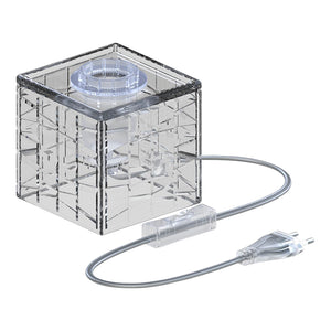 Bailey - 145198 - Table Lamp Glass Square E27 Clear Light Bulbs Calex - The Lamp Company