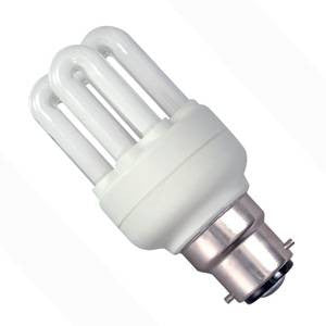 PLCT9BC-82-BE - Micro Superlux 6U T2 - 240v 9W B22d Energy Saving Light Bulbs Bell - The Lamp Company