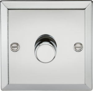 Knightsbridge CV2181PC 1G 2 way 10-200W (5-150W LED) trailing edge dimmer - Bevelled Edge Polished Chrome