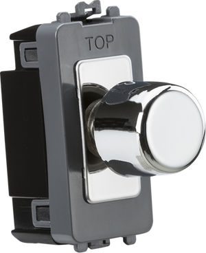 Knightsbridge GDM200PC 2-way 10-200W (10-100W LED) Trailing Edge Grid Dimmer - Polished Chrome