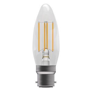 4W LED Filament Clear Candle BC 2700K Dimmable  Other - The Lamp Company