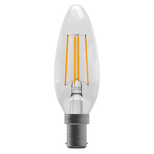 4W LED Filament Clear Candle SBC 2700K Dimmable  Other - The Lamp Company
