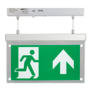 2.5W Spectrum LED Emergency Exit Blade Surface Suspended Including Up Legend  Other - The Lamp Company