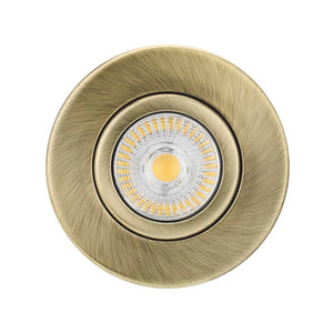 Centre Tilt Fire Rated MV/LV Downlight Antique Brass