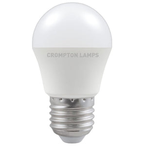 Crompton LED 45mm Round Thermal Plastic 5.5W E27 Very Warm White Opal