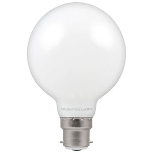 Crompton 7W LED G95 Opal Globe 2700K B22d Dimmable