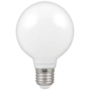 Crompton 7W LED G95 Opal Globe 2700K E27 Dimmable