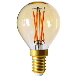 Girard Sudron LED Filament Golfball 4W E14 Gold Ultra Warm White Dimmable