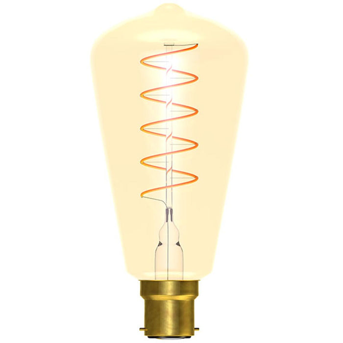 Bell LED Vintage Soft Coil Squirrel Cage 240V 4W B22d Gold Dimmable