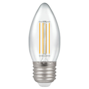 Crompton LED Filament Candle 5W 240V Very Warm White E27 Clear Dimmable