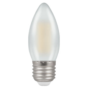 Crompton LED Filament Candle 5W 240V Very Warm White E27 Pearl Dimmable