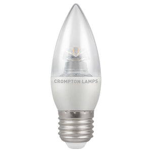 Crompton LED Candle Dimmable Clear 6.5W E27 Very Warm White