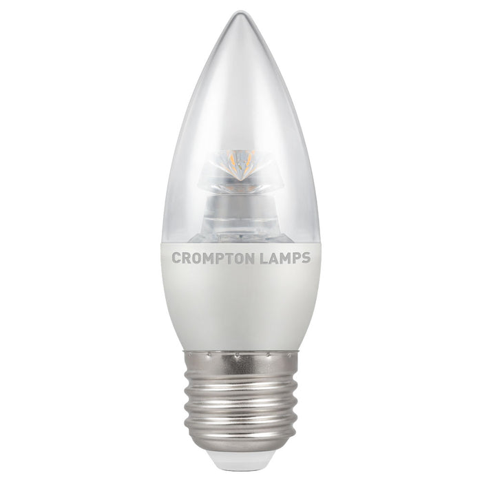 Crompton LED Candle Dimmable Clear 6.5W E27 Very Warm White