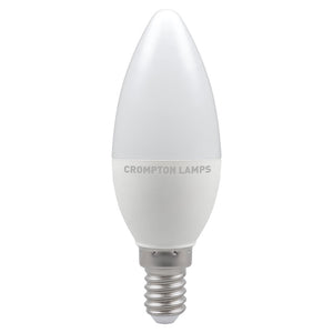 Crompton LED Candle Thermal Plastic 5.5W E14 Cool White Opal