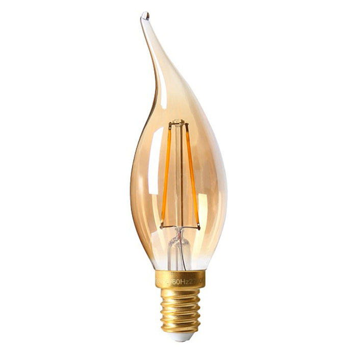 Girard Sudron Bent-Tipped Flamme CV4 LED Candle 2W Amber E14 Very Warm White