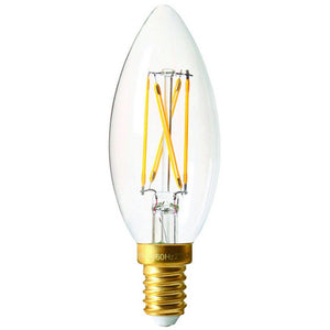 Girard Sudron LED Filament Candle 4W E14 Clear Cool White Dimmable