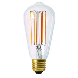 Girard Sudron LED Edison ST64 Lamp 6W 450lm E27 Clear Dimmable