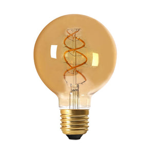 Girard Sudron LED Spiral Filament 95mm Globe 240V 4W E27 Amber Dimmable